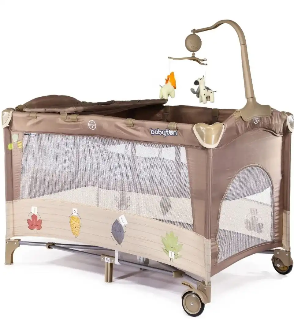 Кровать-манеж Babyton Dreamy Brown с пеленальным столиком - Детская мебель (Товары для детей) в Владивосток