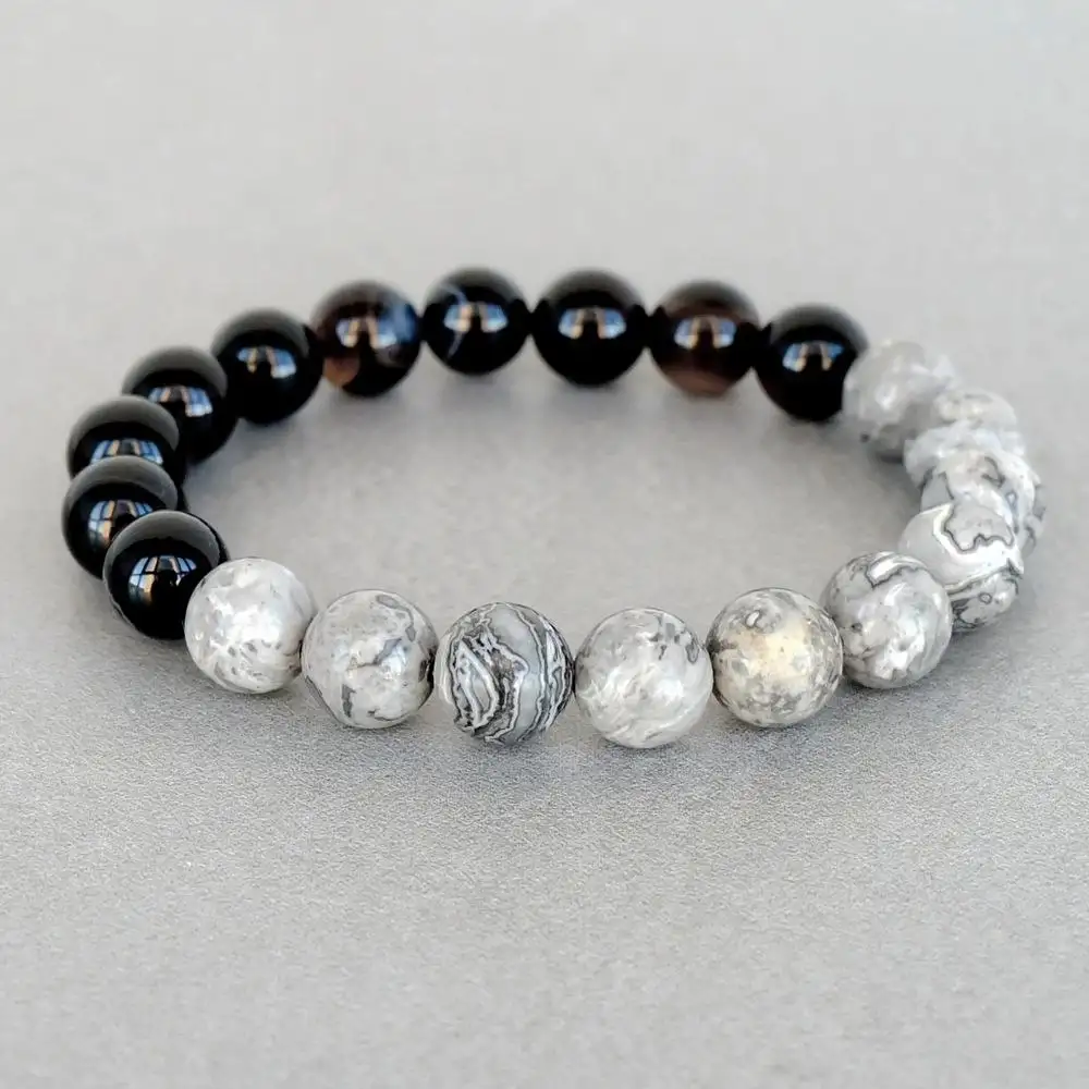 Браслеты из натуральных камней с ювелирной сталью - Украшения (Барахолка) в Владивосток