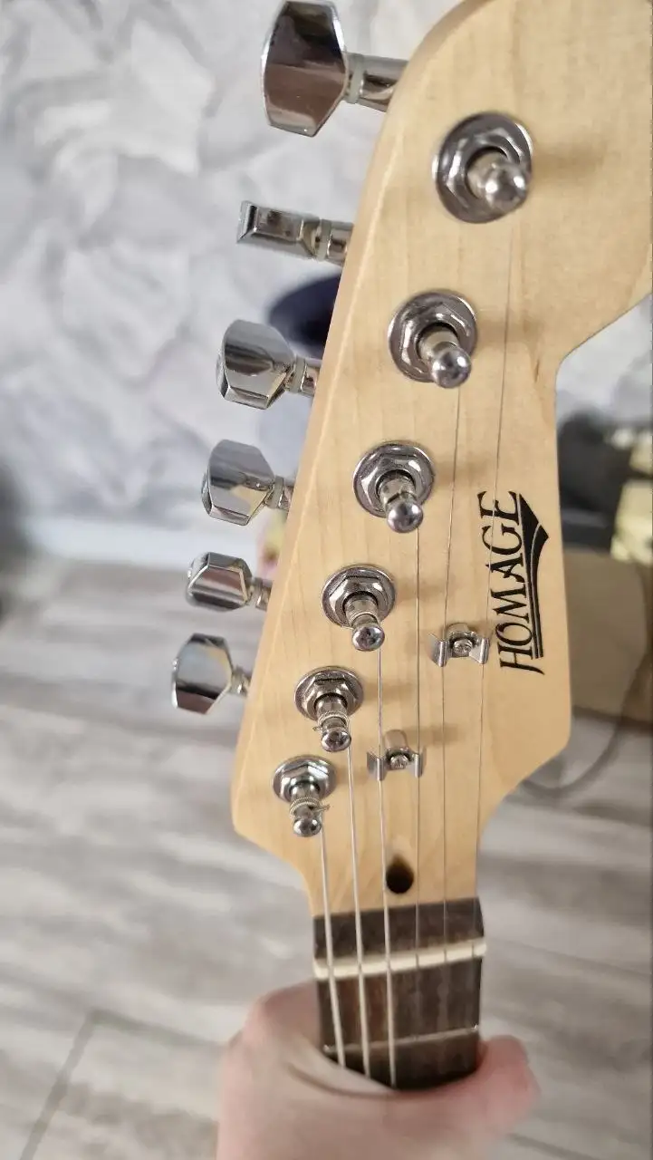 Продам электрогитару Homage с чехлом - Музыкальные инструменты (Электроника) в Владивосток