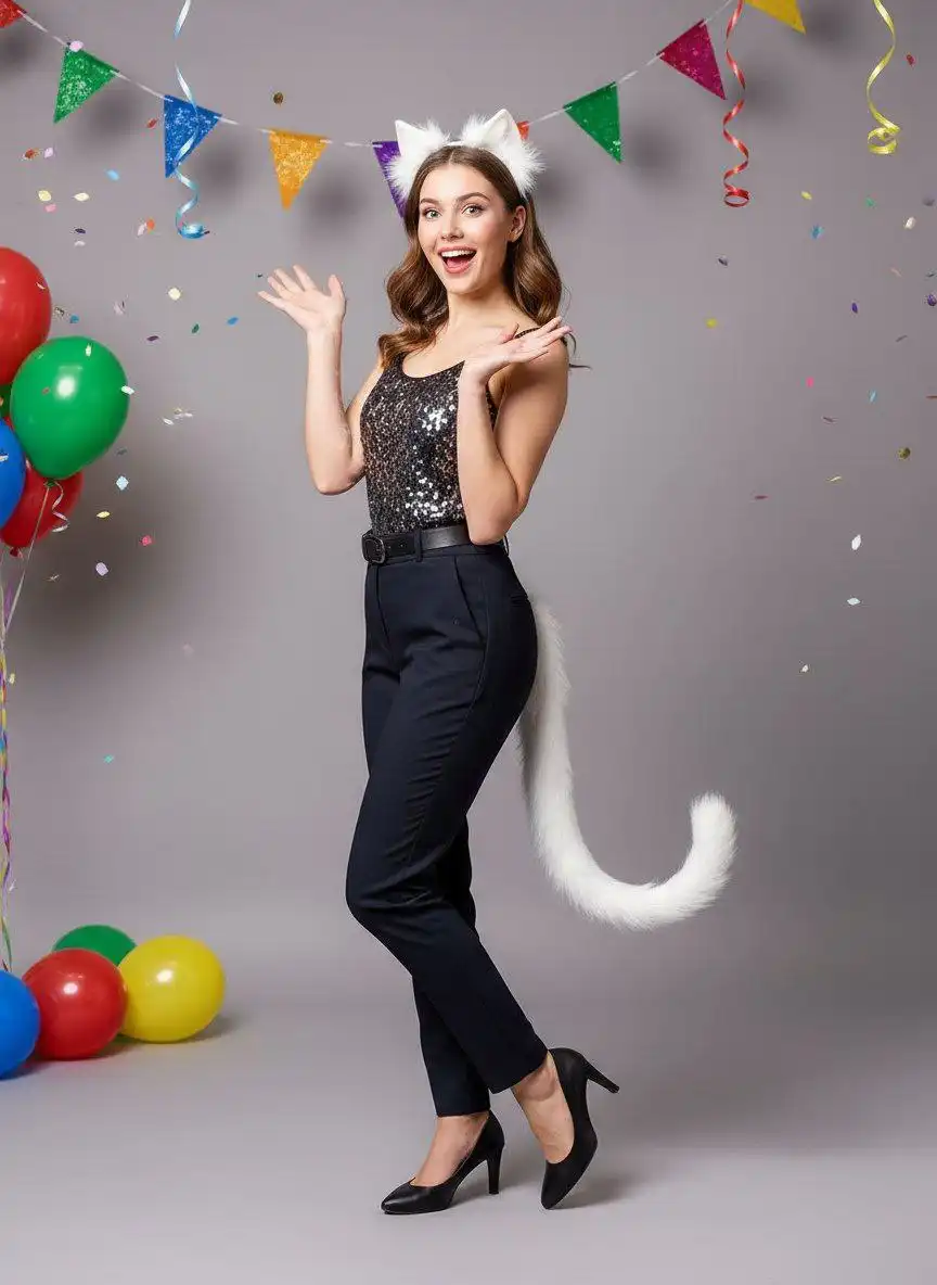 Хвост кошки для квадробики и косплея