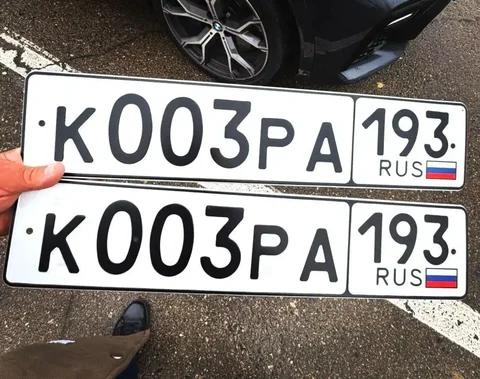 Продажа госномеров (2 шт.) - К003РА193, К003РА - частное объявление в Краснодар