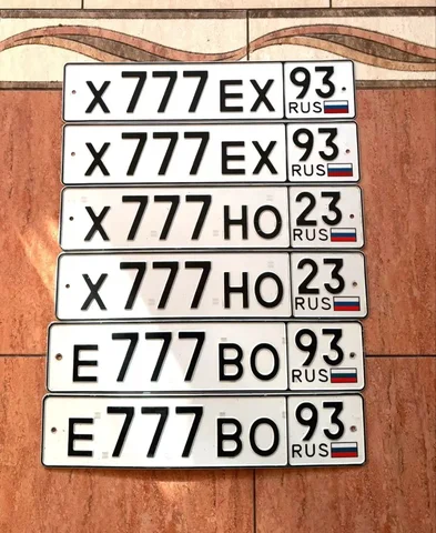 Продажа госномеров (4 шт.) - Х777ЕХ23, Х777ЕХ93 - Автономера в Краснодар