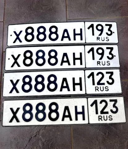 Продажа госномеров (2 шт.) - Х888АН123, Х888АН193 - частное объявление в Краснодар