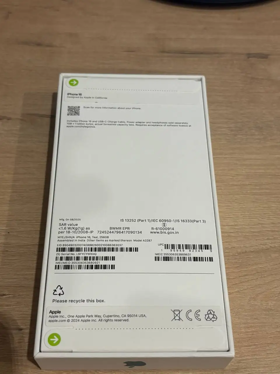 Продам iPhone 16 256гб оригинальный не активированный - Смартфоны (Электроника) в Саранск