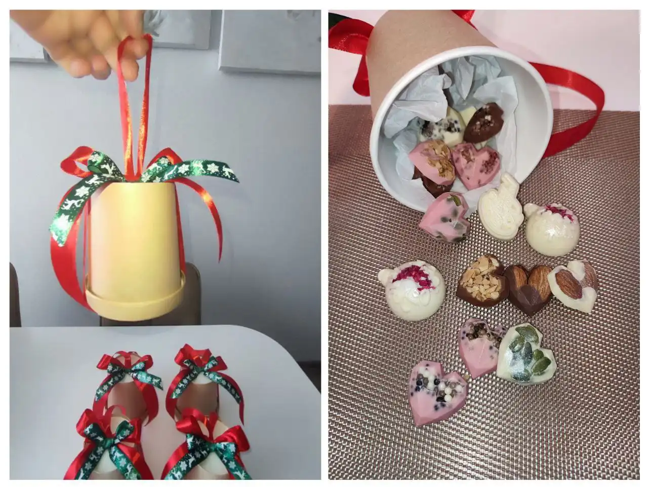 Новогодние композиции, ёлки, шоколад и декор