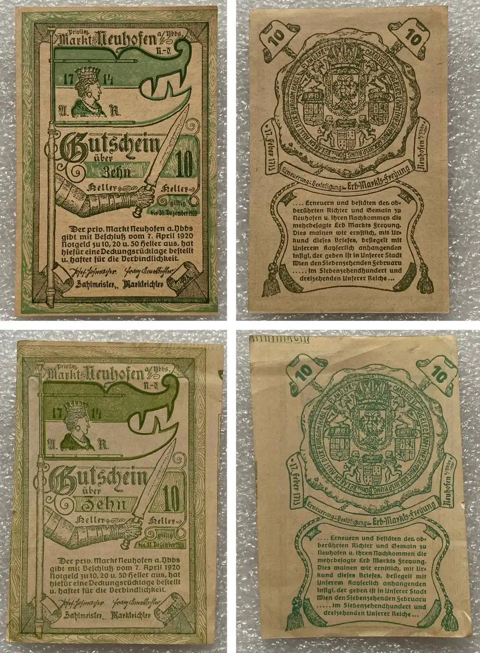 Банкноты Австрии нотгельды