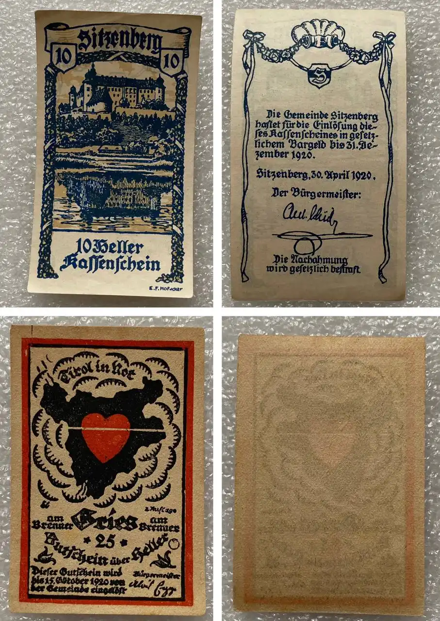 Банкноты Австрии нотгельды