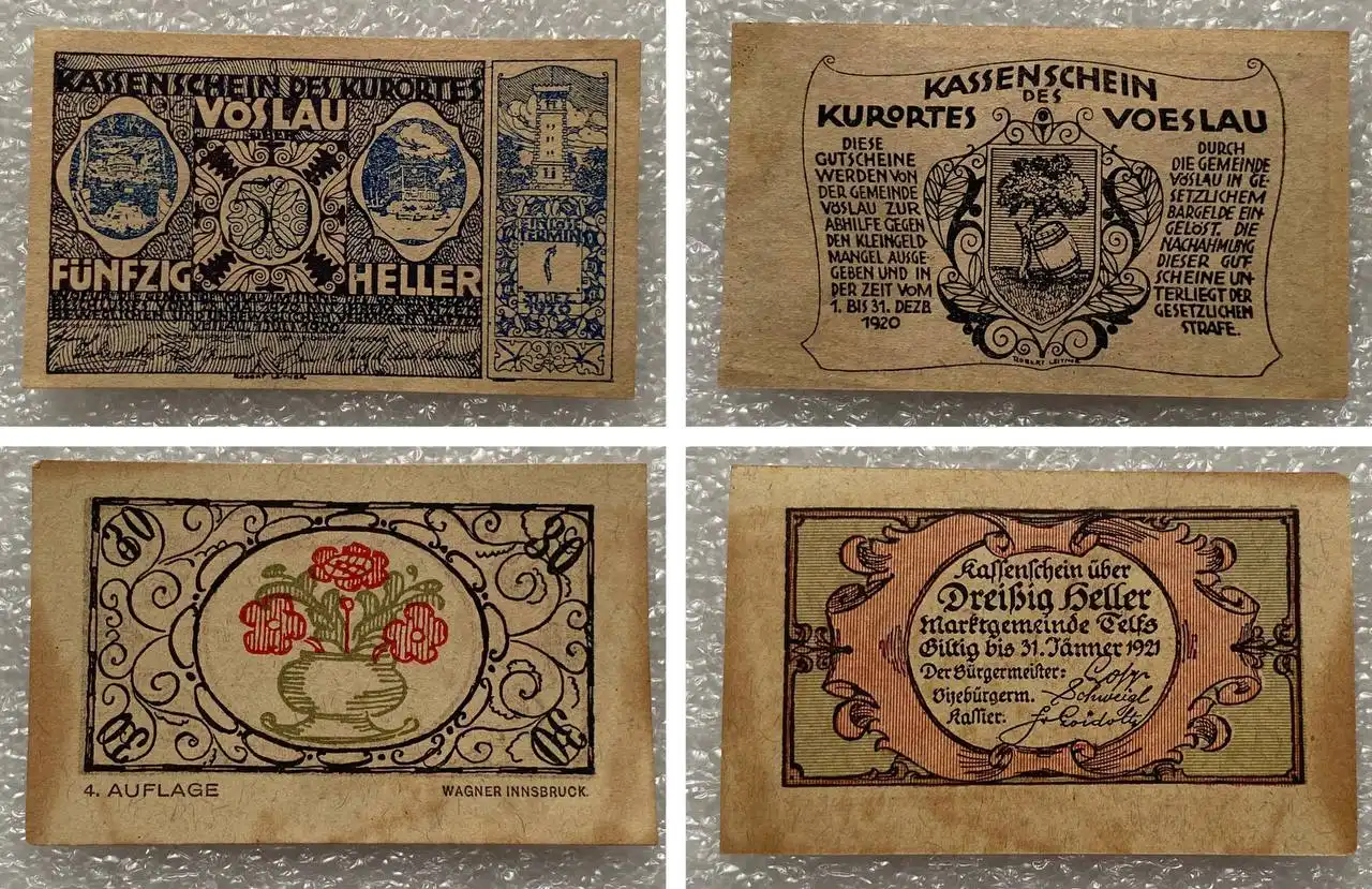 Банкноты Австрии нотгельды