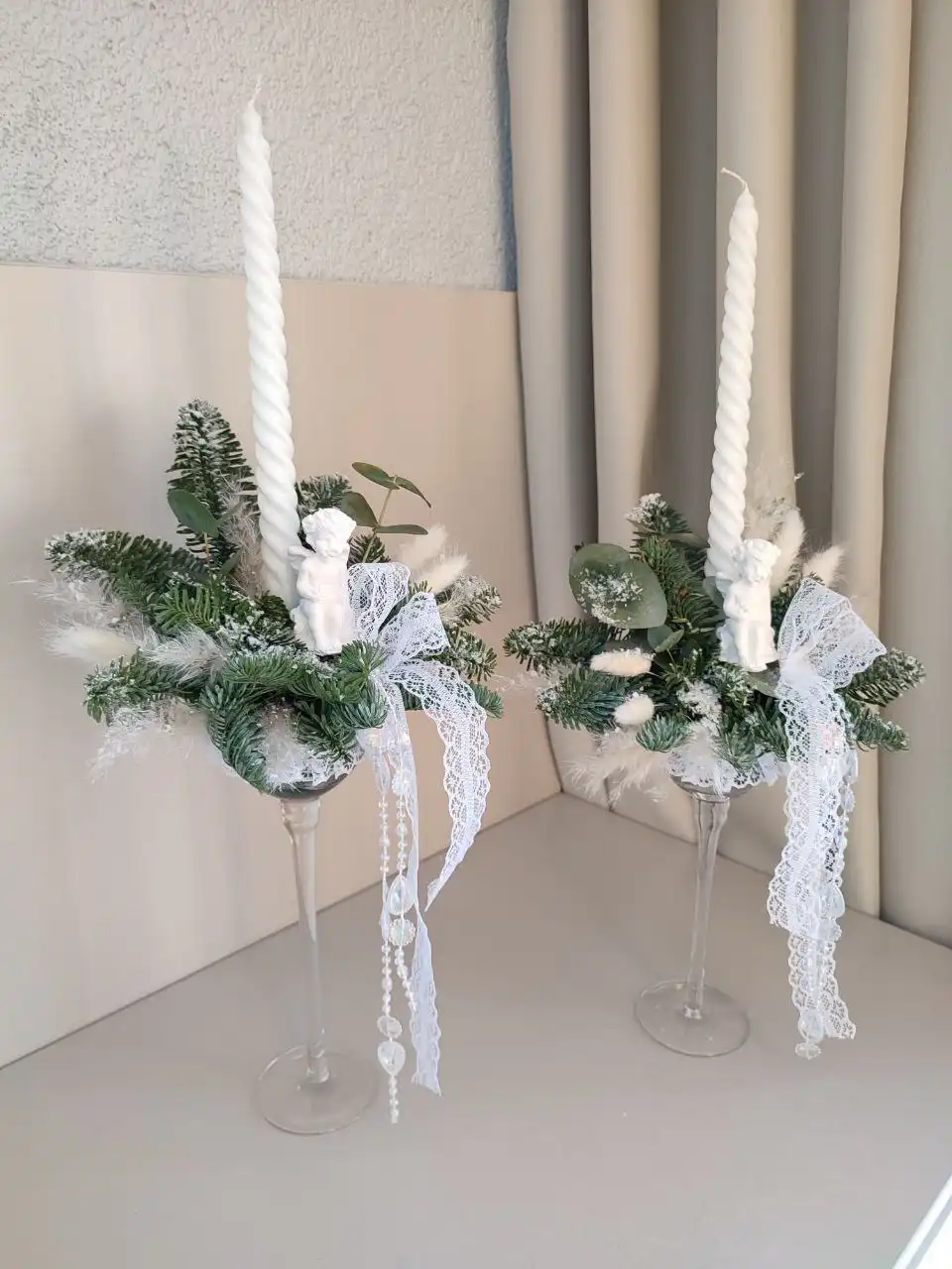 Рождественские композиции из нобилиса/пихты/стабов