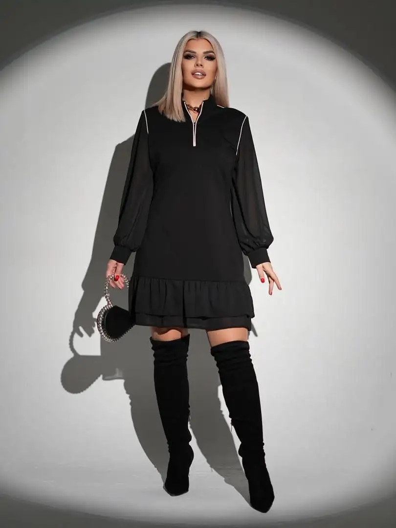 Женские трикотажные платья с воротом апаш, размеры 46 и 48 - Женская одежда (Одежда) в Екатеринбург