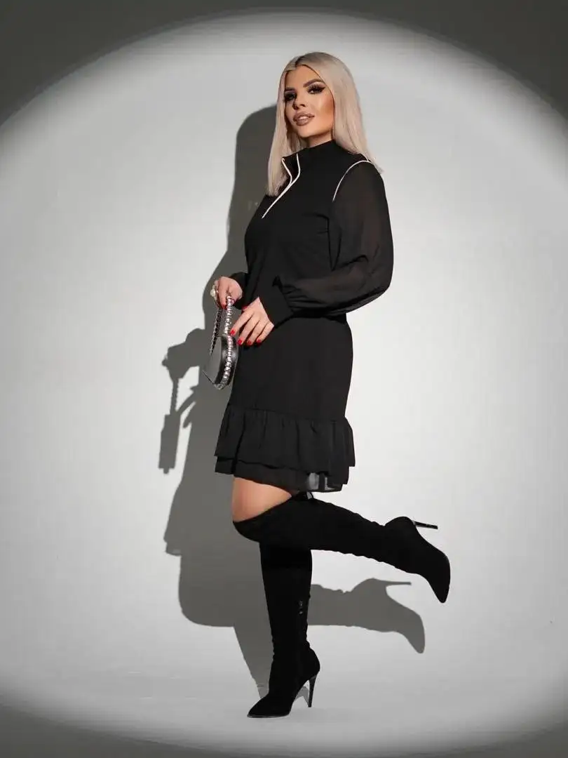 Женские трикотажные платья с воротом апаш, размеры 46 и 48 - Женская одежда (Одежда) в Екатеринбург