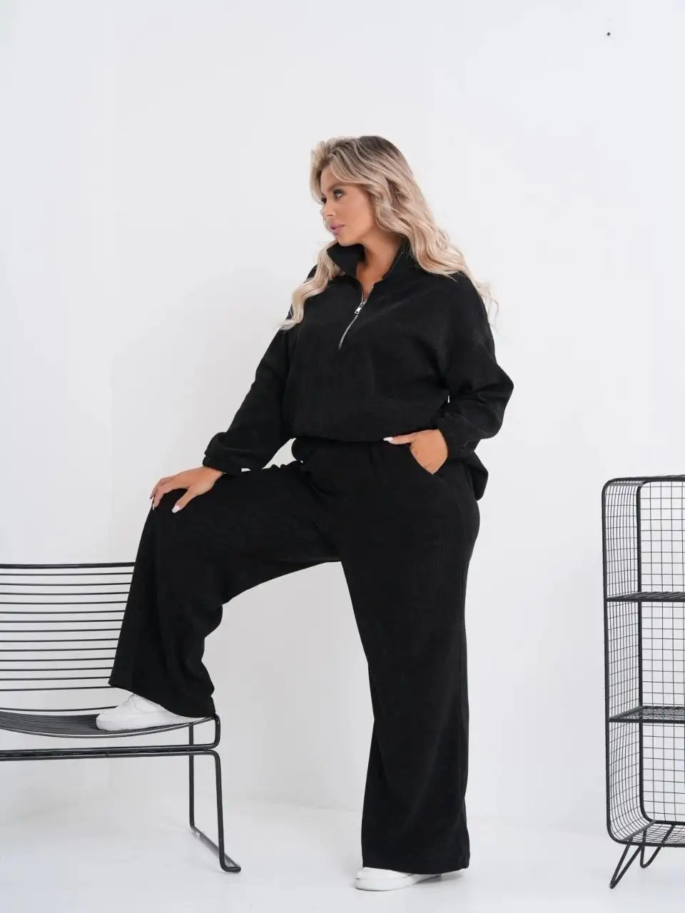 Женские костюмы 2-ка с брюками Палаццо, воротом апаш - Женская одежда (Одежда) в Екатеринбург