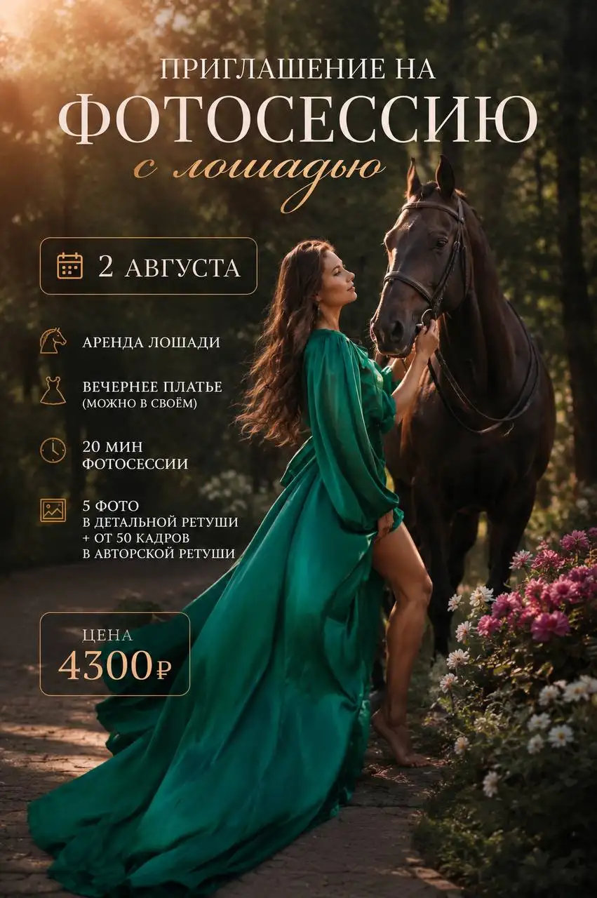 Фотосессия с лошадью - Фотоуслуги (Услуги) в Екатеринбург