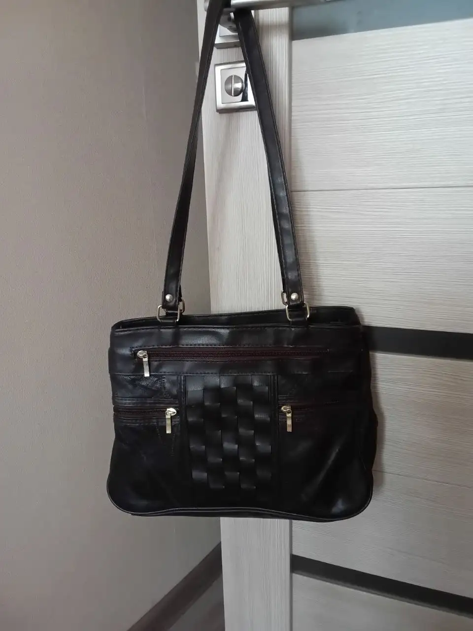 Сумка комбинированная кожа/кожзам темно-коричневая - Сумки (Одежда) в Тольятти