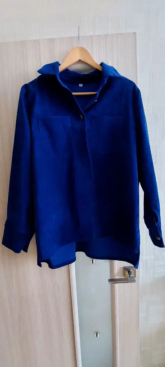 Женский брючный костюм синий вельвет новый с биркой - Женская одежда (Одежда) в Самара
