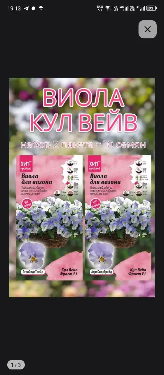 Продажа рассады виолы ампельной и обычной - Растения и семена (Хобби и отдых) в Неизвестно