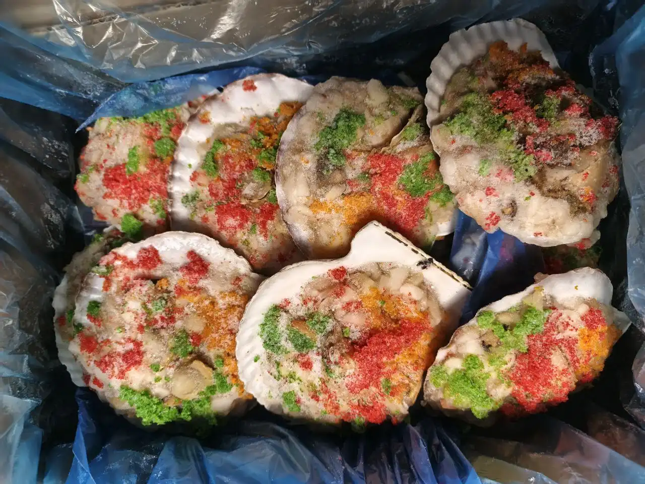 Гребешки и мидии с наполнением