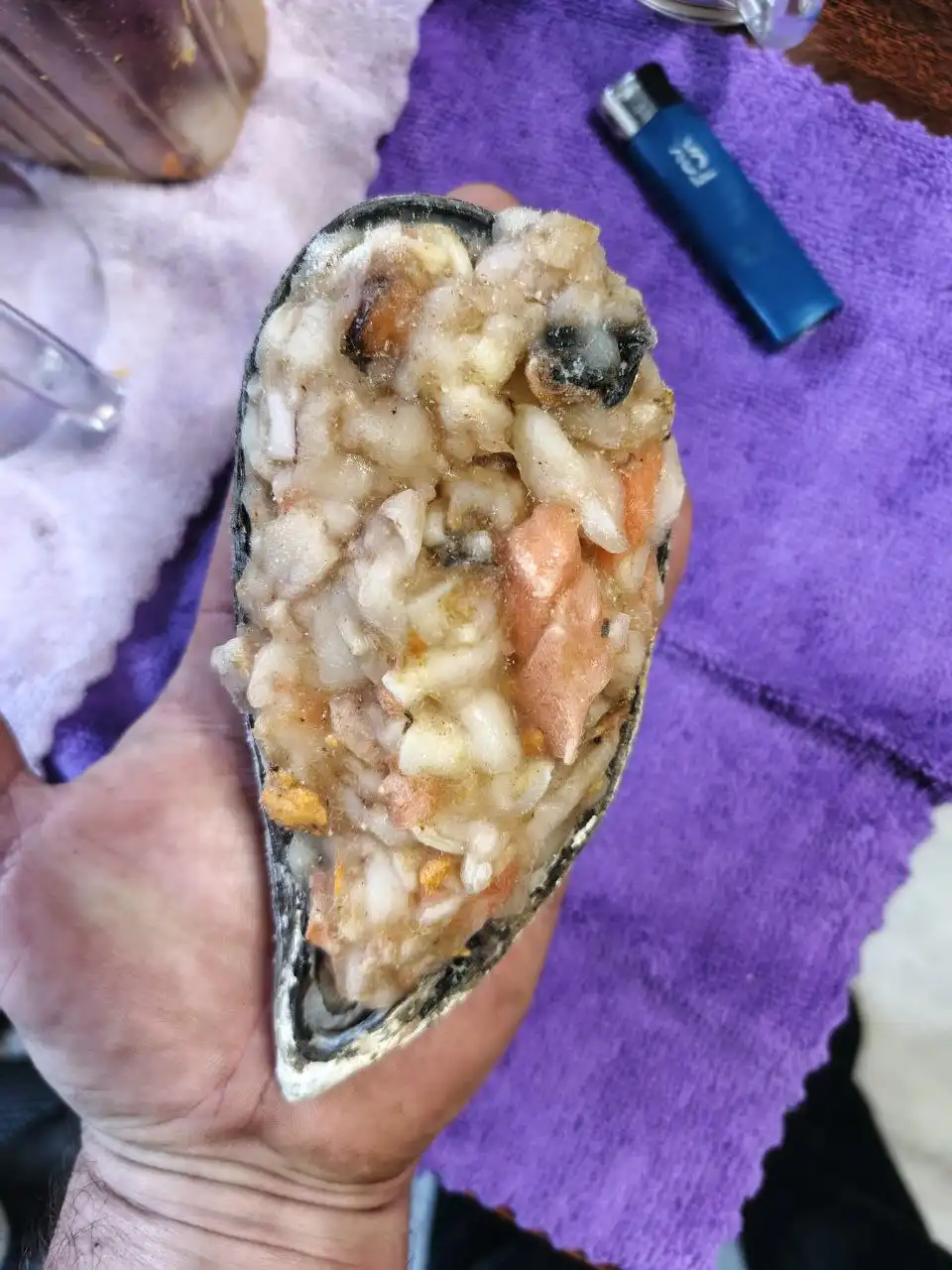 Гребешки и мидии с наполнением