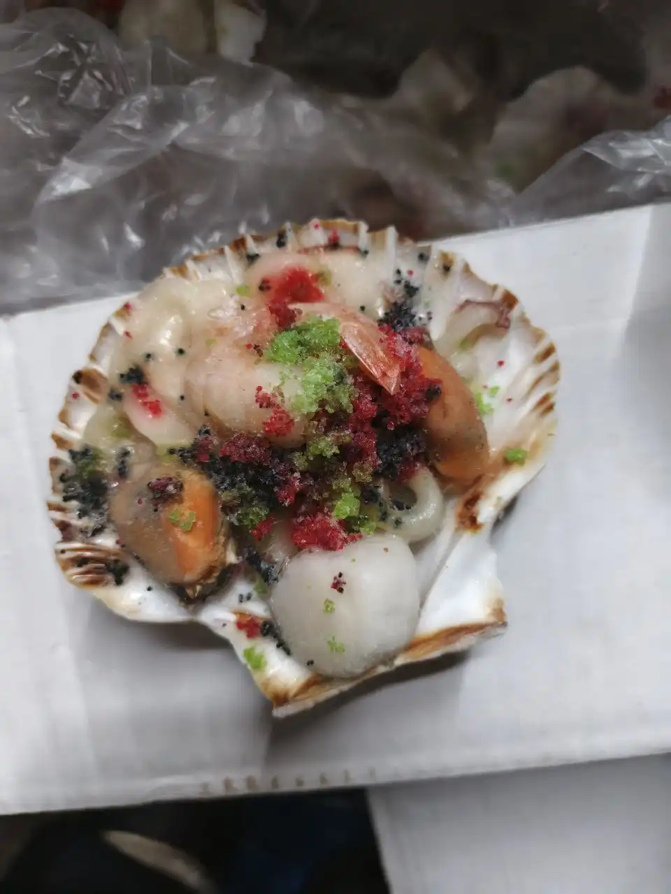 Гребешки и мидии с наполнением