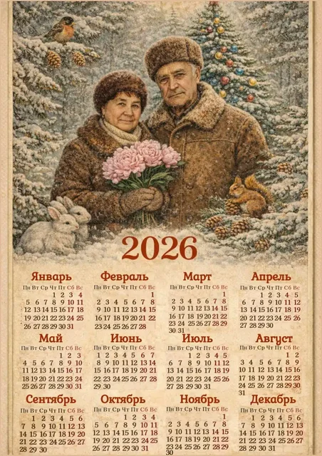 Винтажная новогодняя открытка в стиле СССР - Услуги в Неизвестно