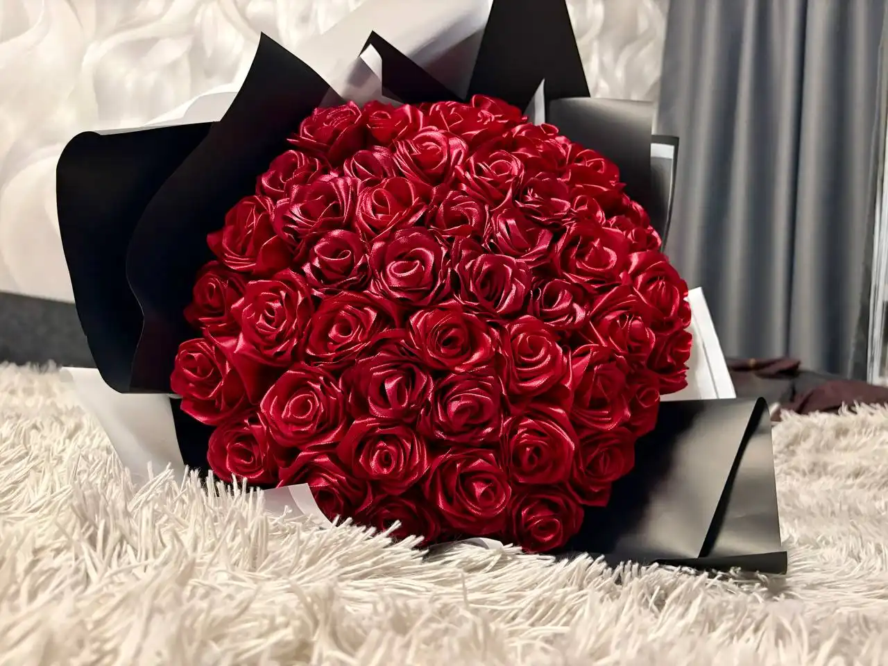 Букет из атласной ленты на заказ - Рукоделие (Услуги) в Самарская область