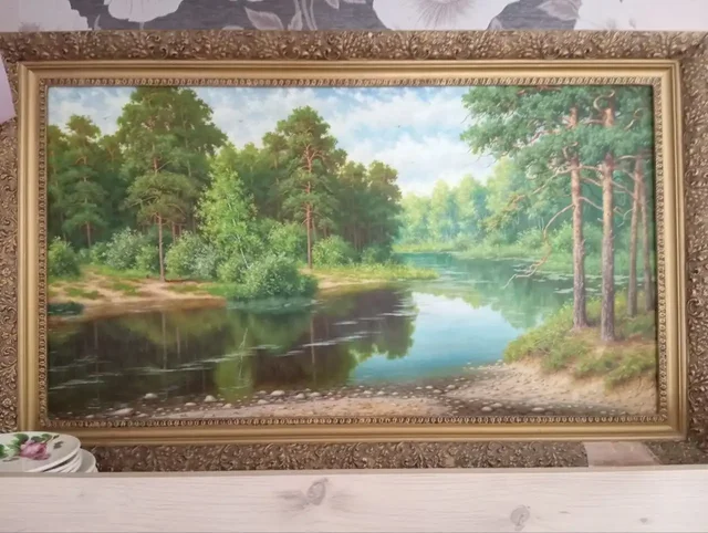 Картины маслом на холсте: "Лето" Седов и "Зимний день" Норкин - Цветы в Александровское поле