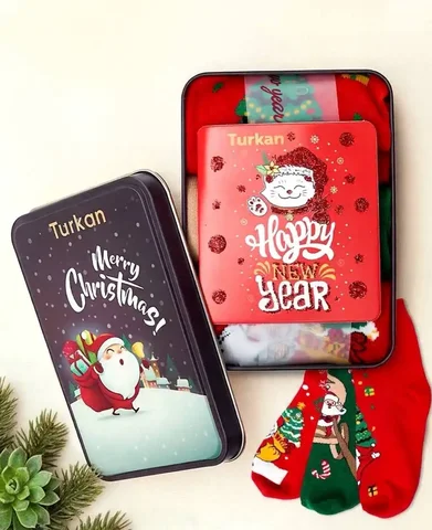 Продажа новогодних носков в металлической коробке - частное объявление в Уфа