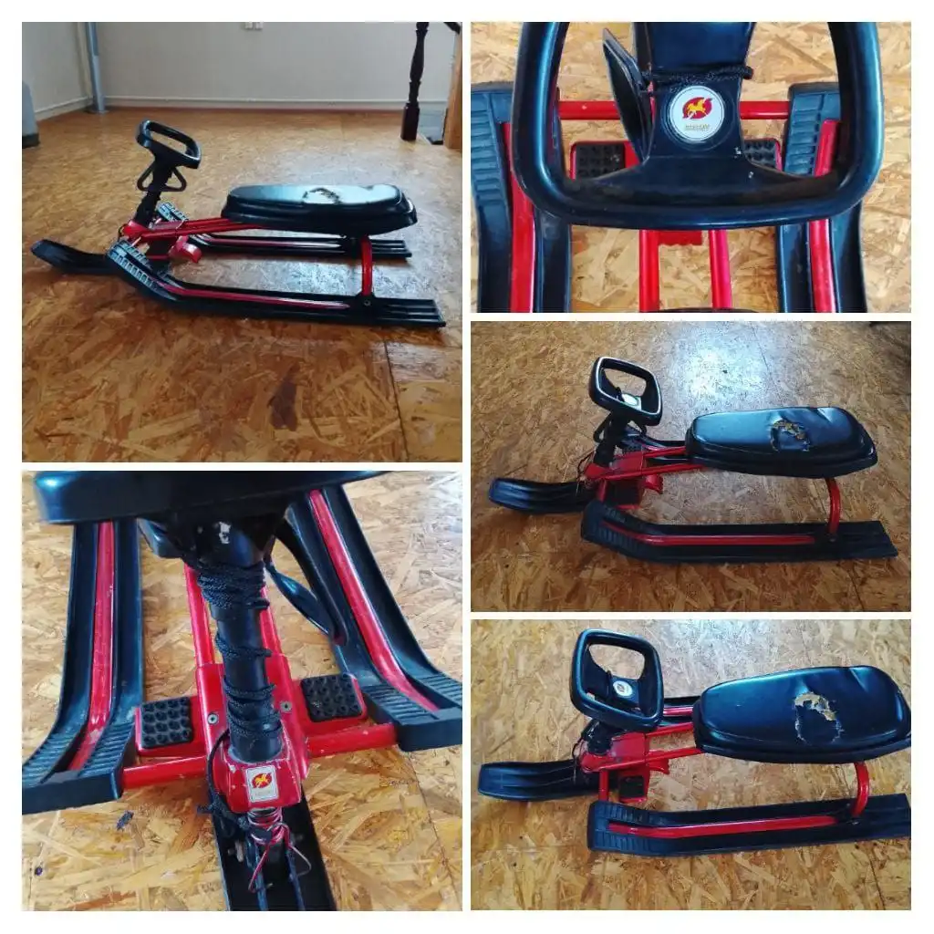 Снегокат с чехлом на сиденье