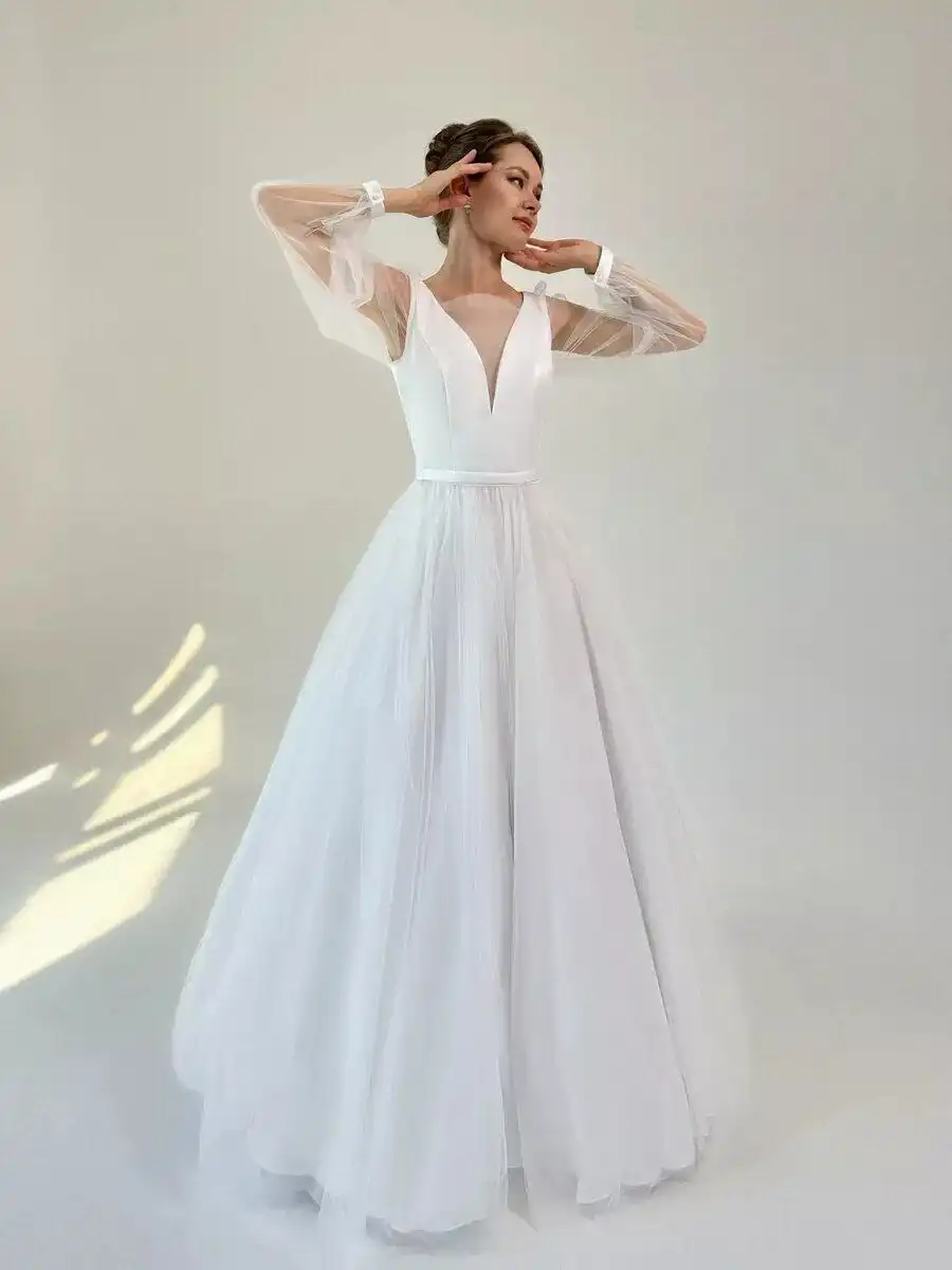 Свадебное платье размер S/M - Свадебные платья (Одежда) в Уфа