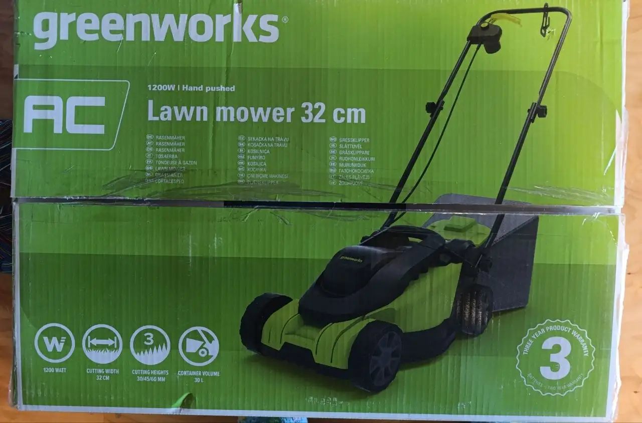 Электрическая газонокосилка Greenworks 1200W 32см - Садовая техника (Для дома и дачи) в Уфа