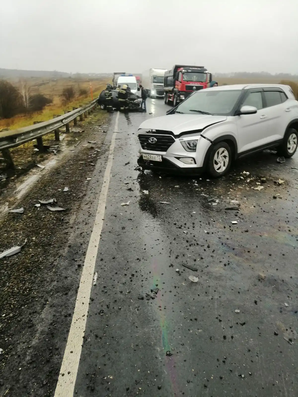 Hyundai Creta 2021 с пробегом 21 тыс. км, требуется ремонт после ДТП