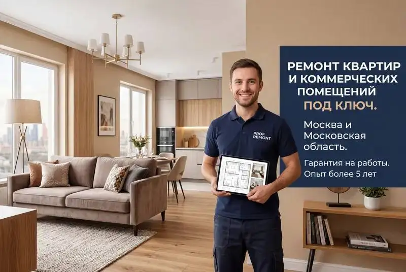 Ремонт квартир и коммерческих помещений под ключ в Москве - Ремонт и отделка (Услуги) в Москва