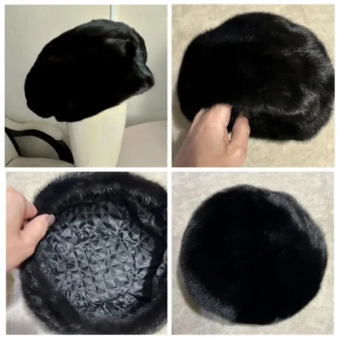 Норковый берет тёмно-коричневый - Одежда в Красноярск