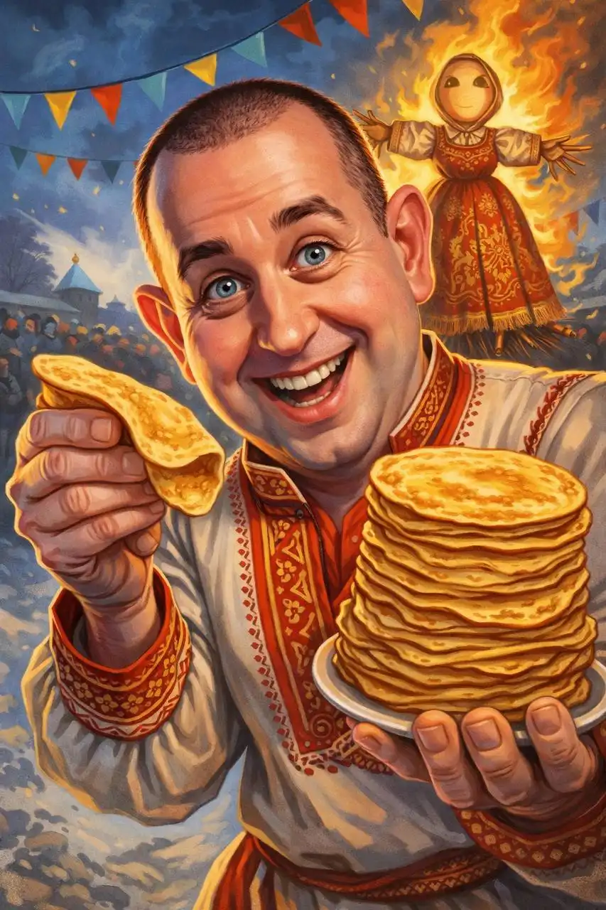 Открытки-магниты к Масленице в стиле шарж - Полиграфия/Дизайн (Услуги) в Красноярск