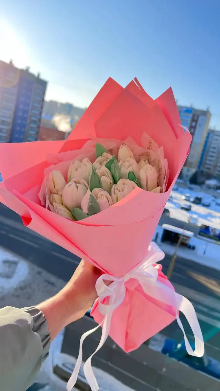 Домашний зефир ручной работы в виде тюльпанов - Сладости (Барахолка) в Емельяново