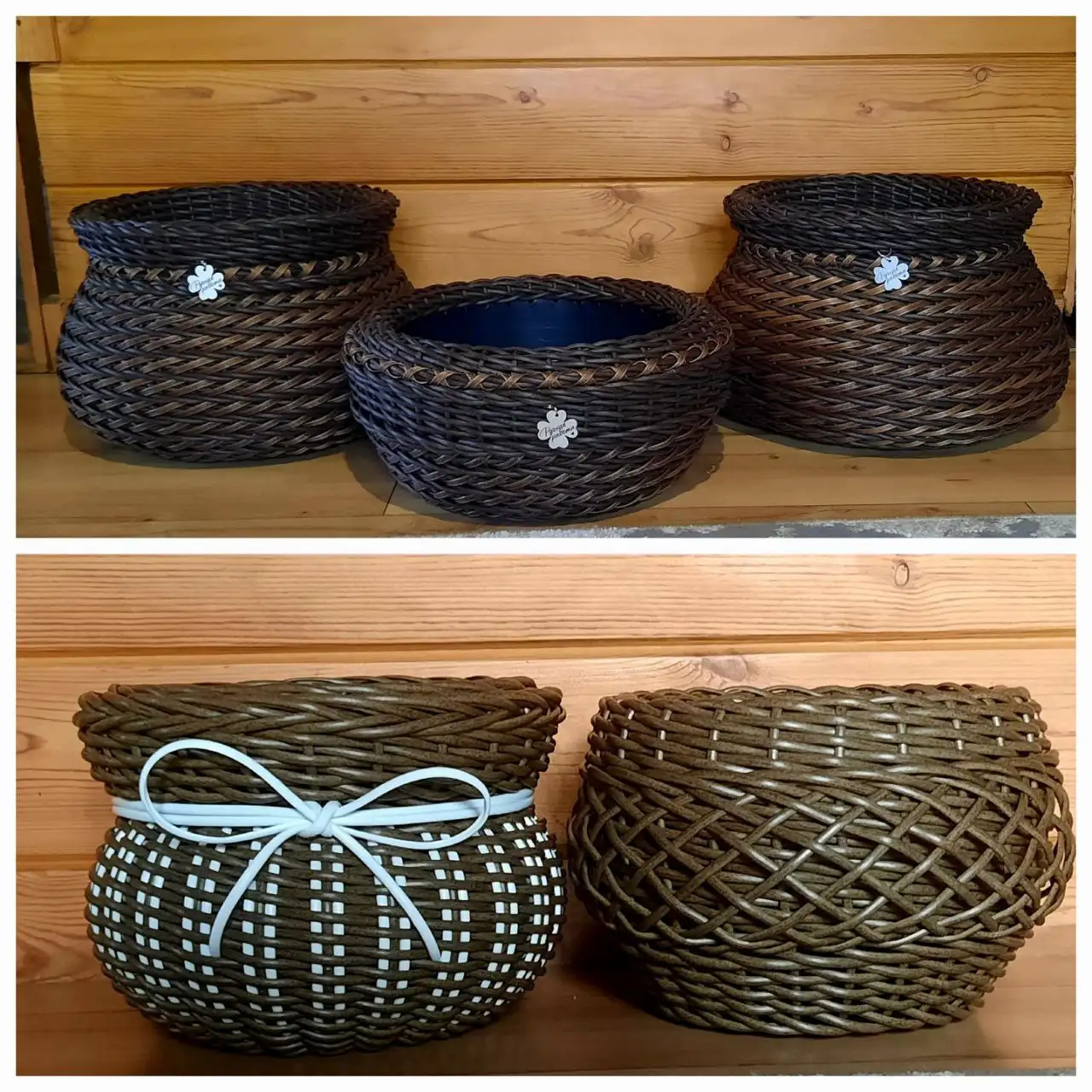 Стильные кашпо из искусственного ротанга ручной работы - Декор (Для дома и дачи) в Красноярск