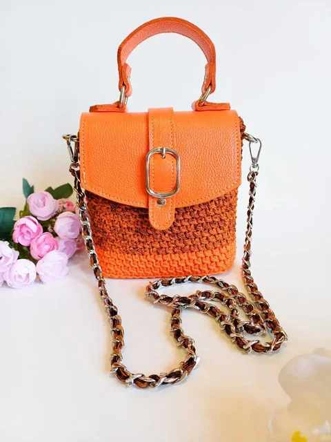 Сумочка Мини Биг из полиэфирного шнура и натуральной кожи - Детская обувь в Красноярск