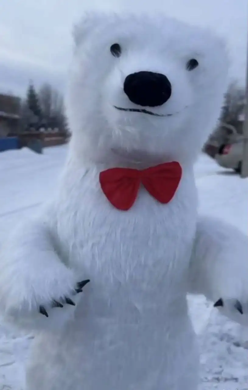 Аниматор в костюме белого медведя для праздников - Аниматор (Услуги) в Красноярск