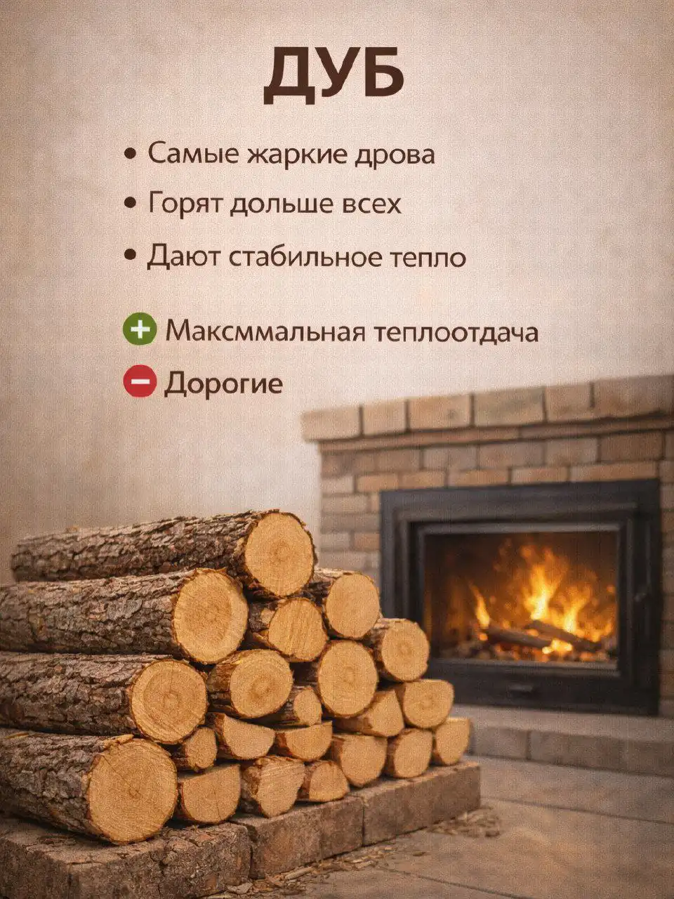 Выбор дров для печи и камина