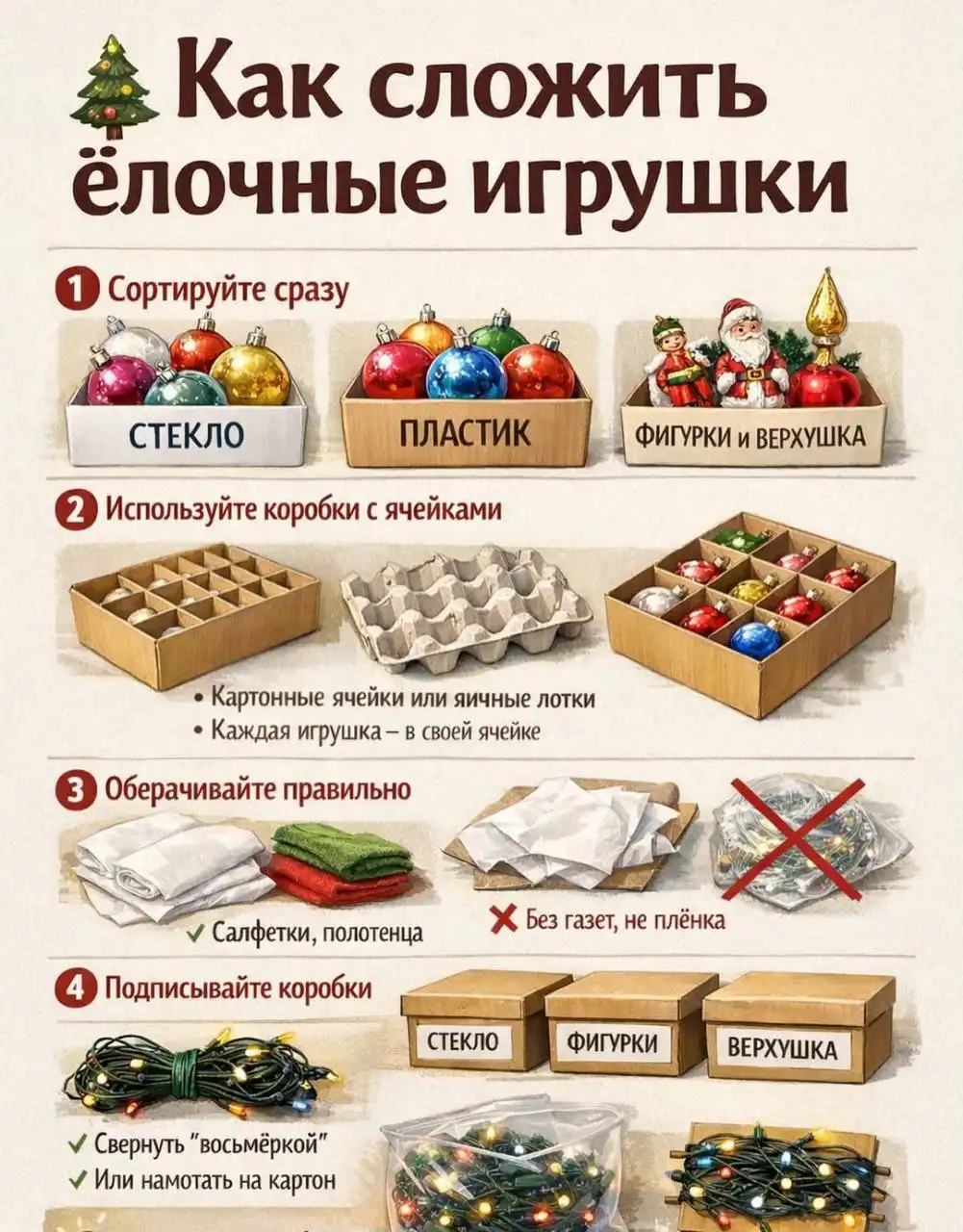 Советы по хранению ёлочных игрушек - Барахолка в Иваново