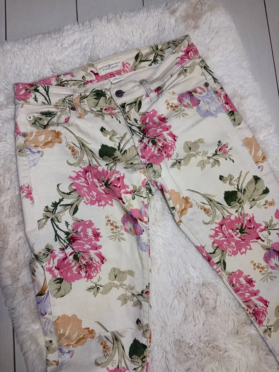 Женские джинсы Ralph Lauren с цветочным принтом, размер 27 - Джинсы (Одежда) в Иваново