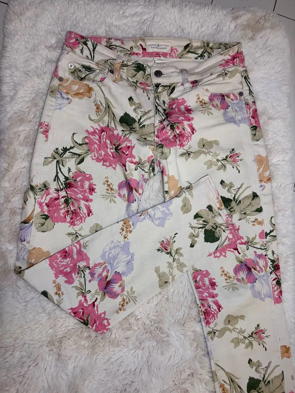 Женские джинсы Ralph Lauren с цветочным принтом, размер 27 - Джинсы (Одежда) в Иваново