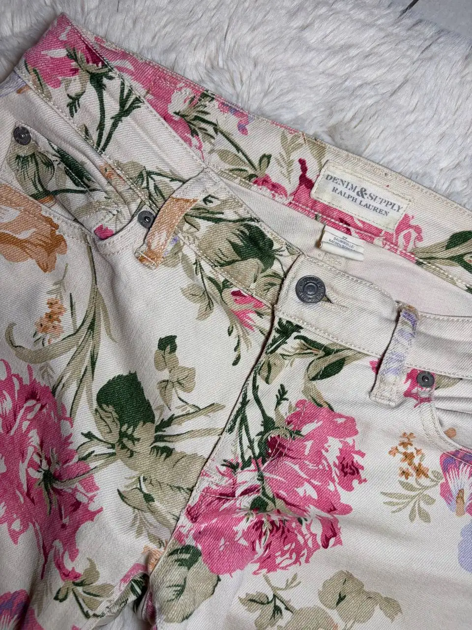 Женские джинсы Ralph Lauren с цветочным принтом, размер 27 - Джинсы (Одежда) в Иваново