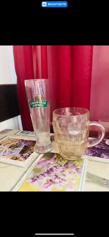 Бокал и кружка под пиво б/у - частное объявление в Кемерово