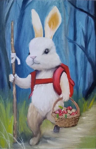 Картина маслом Заяц - Хобби и отдых в Самара