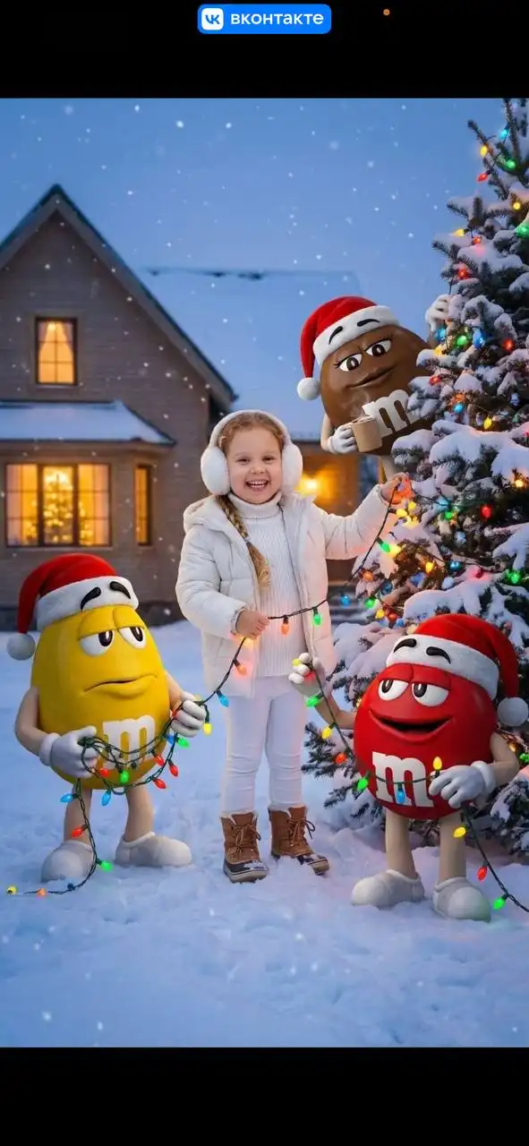 Создание винтажной новогодней открытки в стиле СССР