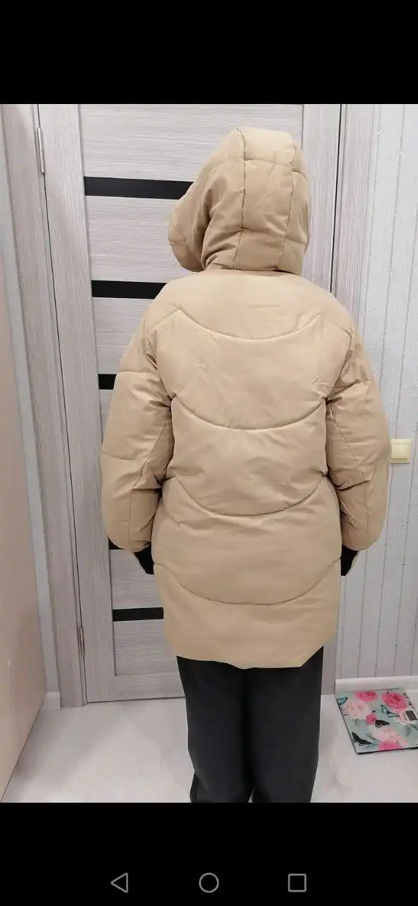 Зимний пуховик цвета капучино размер 50-52 (XL) в Михайловске
