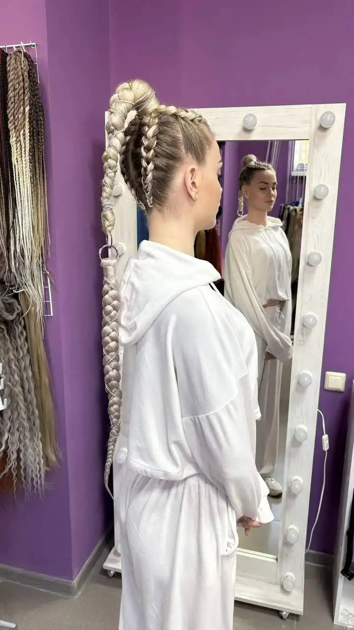 Услуги по плетению афрокос и других причесок из канекалона