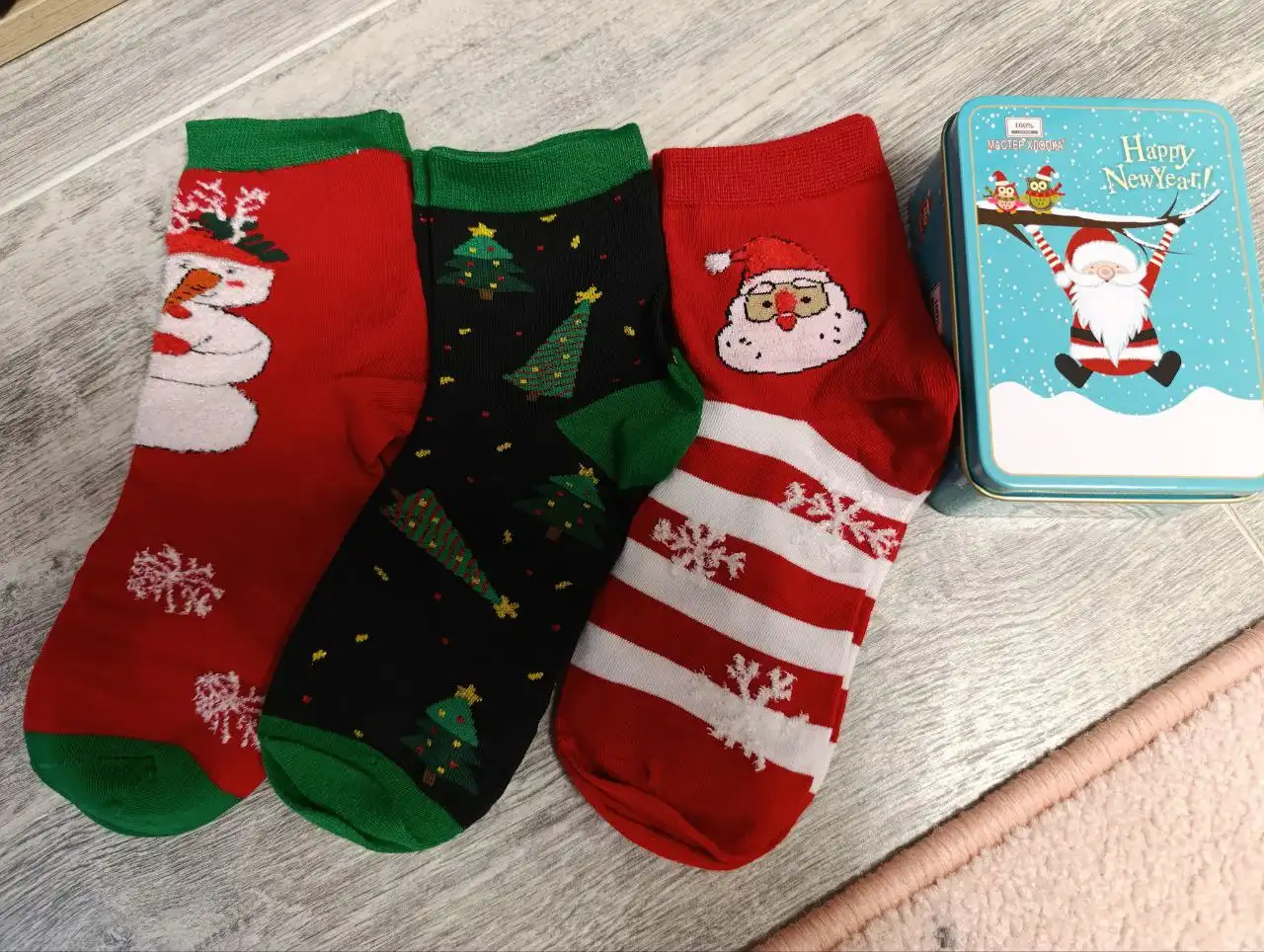 Новогодние носки разных размеров