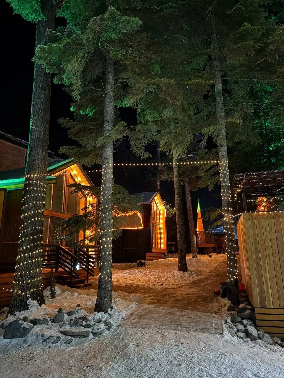 Аренда атмосферных домиков в Домбае на Новый год 2026
